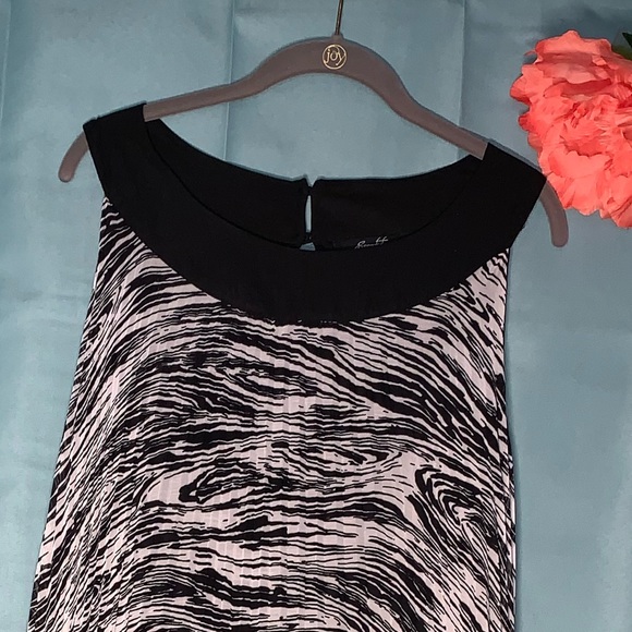 🔴 Black and White sleeveless airy dress - Picture 2 of 5